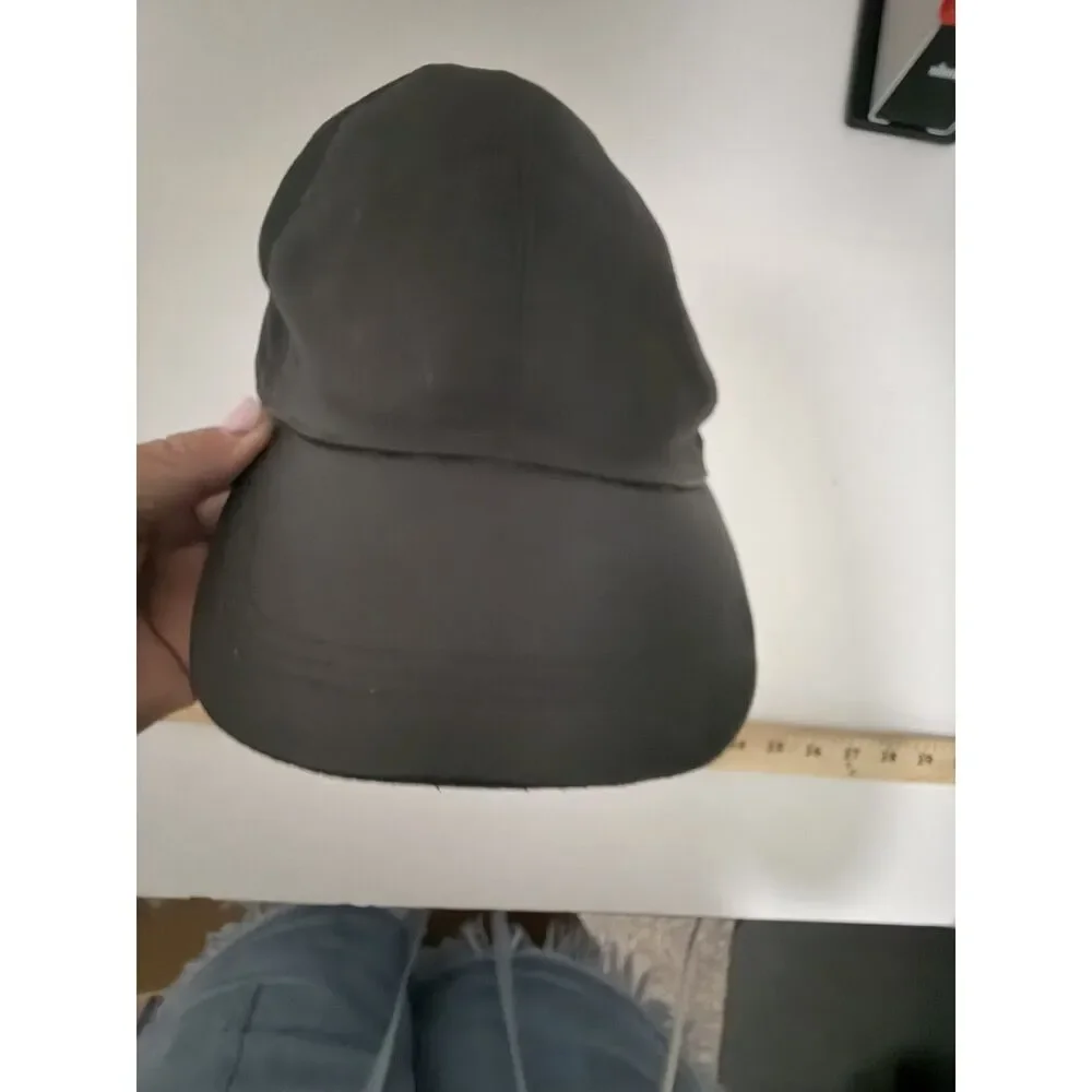Black leather baseball cap
